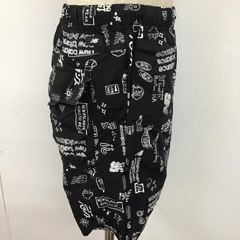 ニューバランス New Balance パンツ ショートパンツ L 総柄 X ロゴ、文字 黒 / ブラック /  メンズ USED 古着 中古 10108027