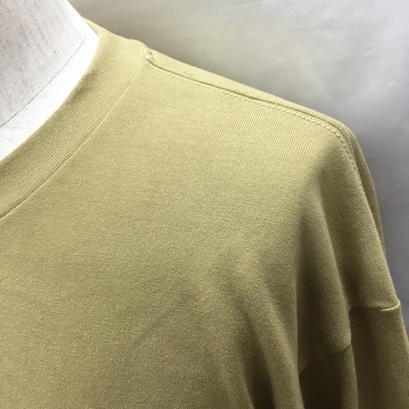 ザノースフェイス THE NORTH FACE カットソー 長袖 nt82130x 長袖Tシャツ クルーネックカットソー XL ロゴ、文字 ベージュ / ベージュ /  メンズ USED 古着 中古 10116691