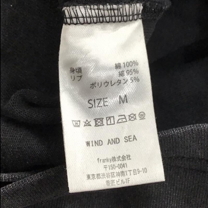 ウィンダンシー WIND AND SEA Tシャツ 半袖 M ロゴ、文字 X プリント 黒 / ブラック /  メンズ USED 古着 中古 10125014