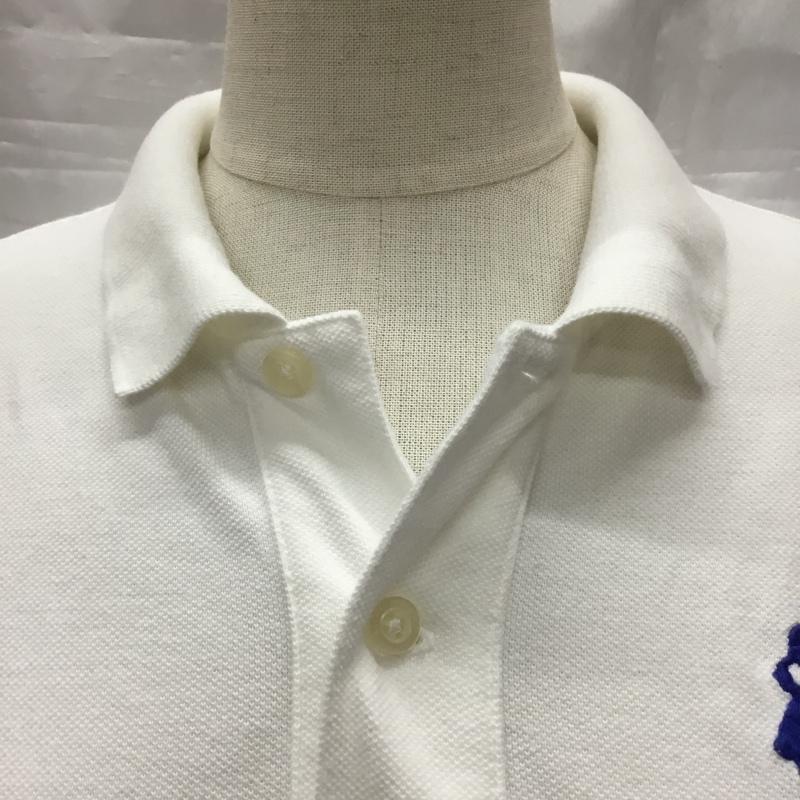 ラルフローレン RALPHLAUREN ポロシャツ 半袖 半袖ポロシャツ カラーシャツ 半袖カットソー M ロゴ、文字 白 / ホワイト /  レディース USED 古着 中古 10115787