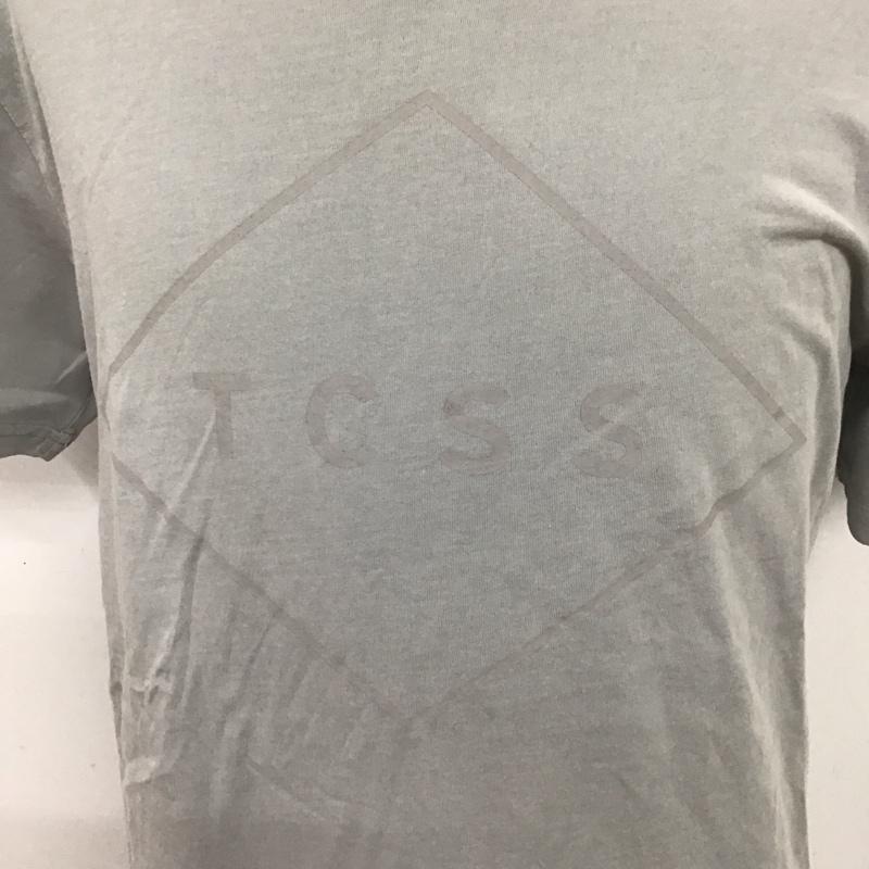ティーシーエスエス TCSS Tシャツ 半袖 クルーネック ロゴ M プリント 灰 / グレー /  メンズ USED 古着 中古 10107535