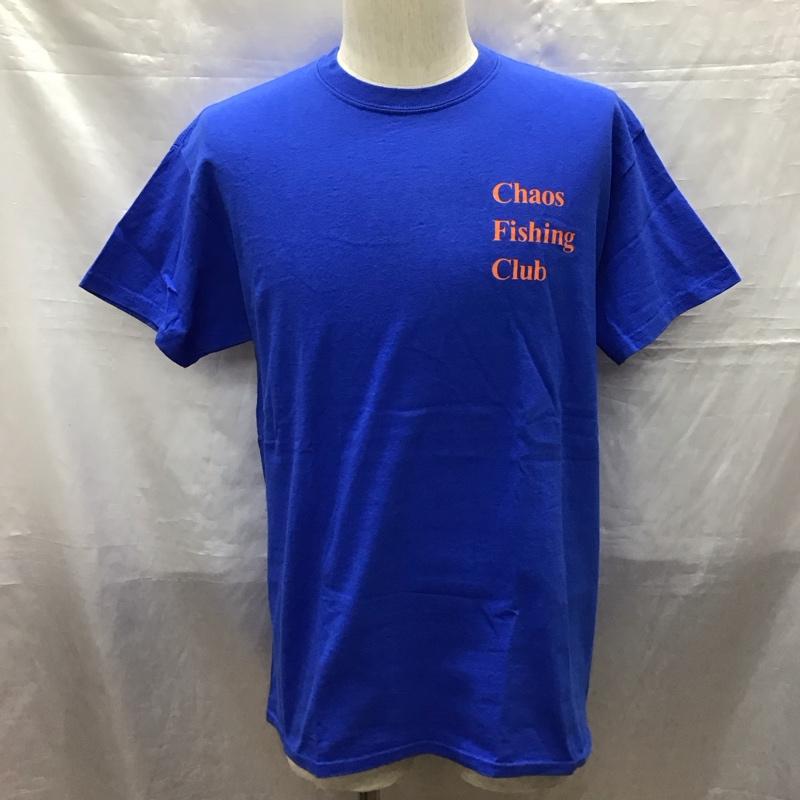 カオス フィッシング クラブ Chaos Fishing Club Tシャツ 半袖 半袖カットソー プリントTシャツ クルーネックカットソー M ロゴ、文字 青 / ブルー /  メンズ USED 古着 中古 10122692