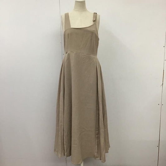 ダブルクローゼット w closet ワンピース ロングスカート 323360 脇プリーツ ジャンスカ 無地 ベージュ / ベージュ /  レディース USED 古着 中古 10117732
