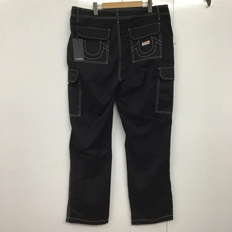 トゥルーレリジョン TRUE RELIGION パンツ ワークパンツ、ペインターパンツ ワイドパンツ カジュアルパンツ ワークパンツ カーゴパンツ 36 無地 黒 / ブラック /  メンズ USED 古着 中古 10142427