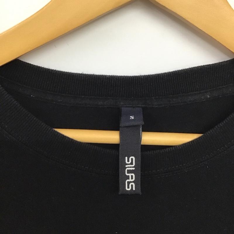 サイラス SILAS カットソー 長袖 長袖カットソー プリントカットソー クルーネック S ロゴ、文字 黒 / ブラック /  メンズ USED 古着 中古 10147620