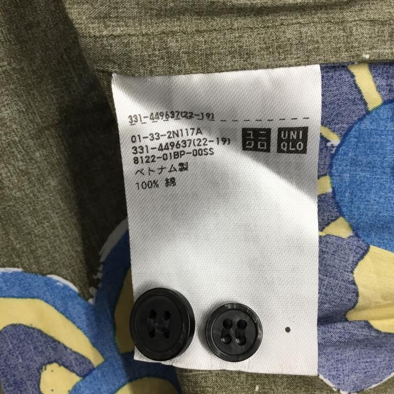 ユニクロ UNIQLO シャツ、ブラウス 半袖 331-449637 MARNI オーバーサイズ オープンカラーシャツ S 花柄 カーキ / カーキ /  メンズ USED 古着 中古 10117797