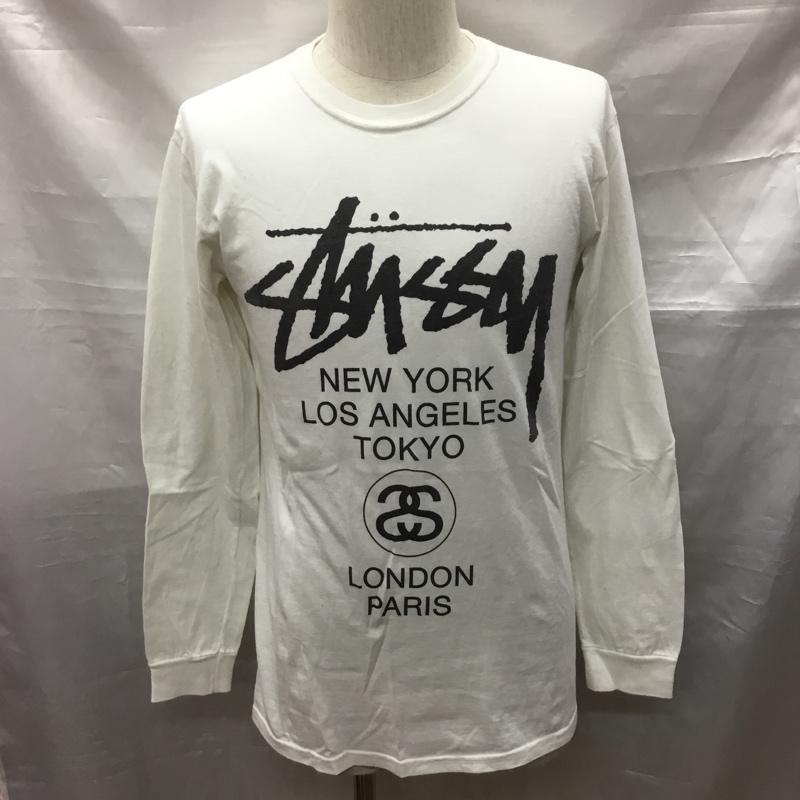 ステューシー STUSSY Tシャツ 長袖 ロンT S ロゴ、文字 白 / ホワイト /  メンズ USED 古着 中古 10117082