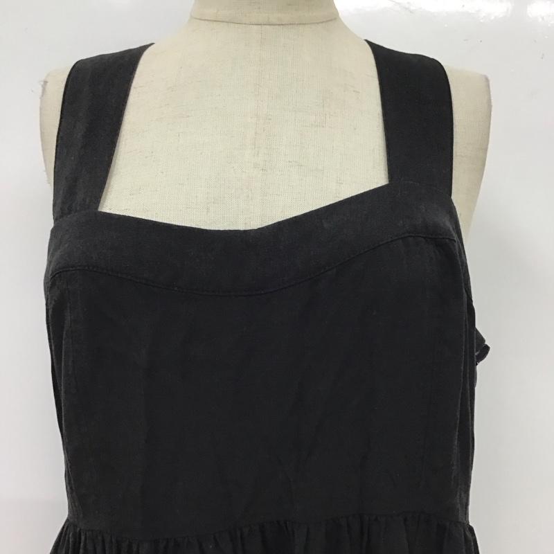 マウジー MOUSSY ワンピース ロングスカート 010caf30-5930 BACKRIBBONCAMIDRESS ノースリーブロングワンピース 2 無地 黒 / ブラック /  レディース USED 古着 中古 10115913