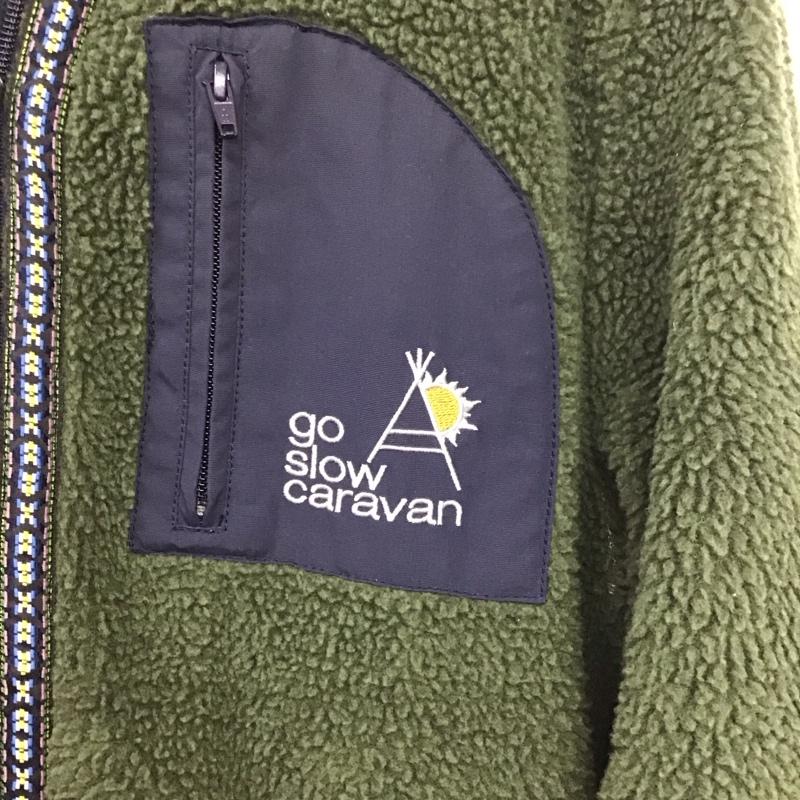 ゴースローキャラバン go slow caravan ジャケット、上着 ジャケット、ブレザー ジップアップフリースジャケット アウター 長袖ジャケット 4 ロゴ、文字 カーキ / カーキ /  メンズ USED 古着 中古 10142868