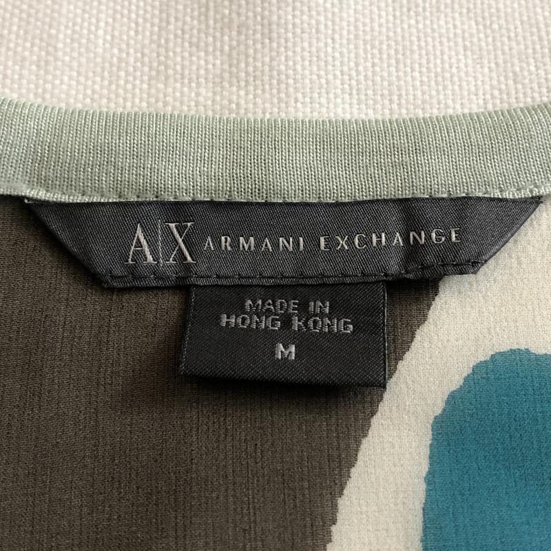 アルマーニエクスチェンジ A/X ARMANIEXCHANGE チュニック 半袖 シルクシフォンチュニック　タンクトップ M 総柄 X  X 幾何柄 緑 / グリーン / X ダークブラウン / ダークブラウン / X オフホワイト / オフホワイト /  レディース USED 古着 中古 10029193