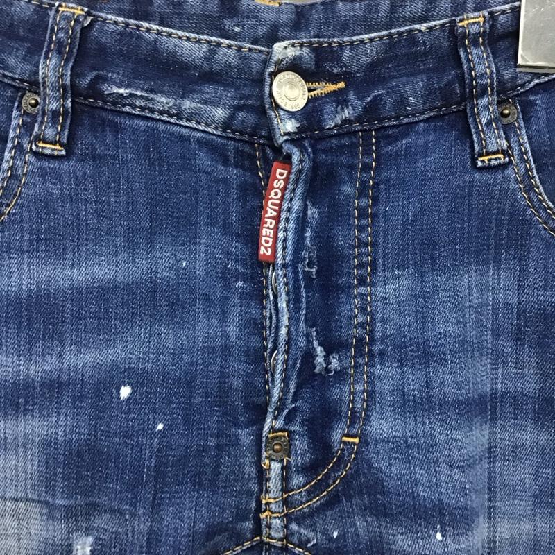 ディースクエアード2 DSQUARED2 パンツ デニム、ジーンズ TIDY BIKER JEAN 44 ストレッチ ダメージ加工 青 / ブルー /  メンズ USED 古着 中古 10146533