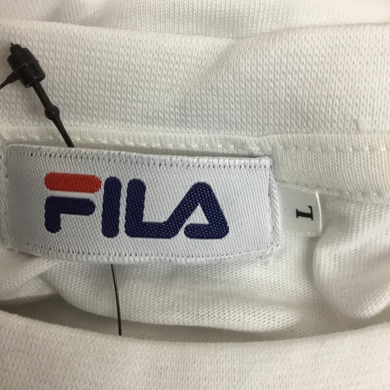 フィラ FILA Tシャツ 半袖 FH7494 クルーネック タグ付き L ロゴ、文字 白 / ホワイト /  メンズ USED 古着 中古 10133048
