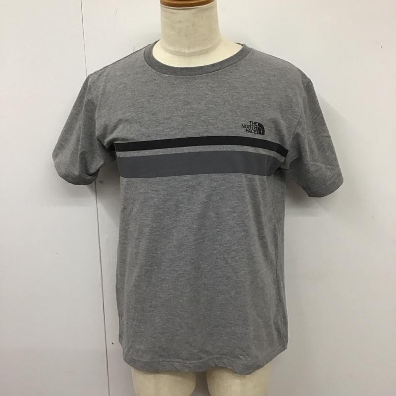 ザノースフェイス THE NORTH FACE Tシャツ 半袖 NT31702 クルーネック L ロゴ、文字 灰 / グレー /  メンズ USED 古着 中古 10115599