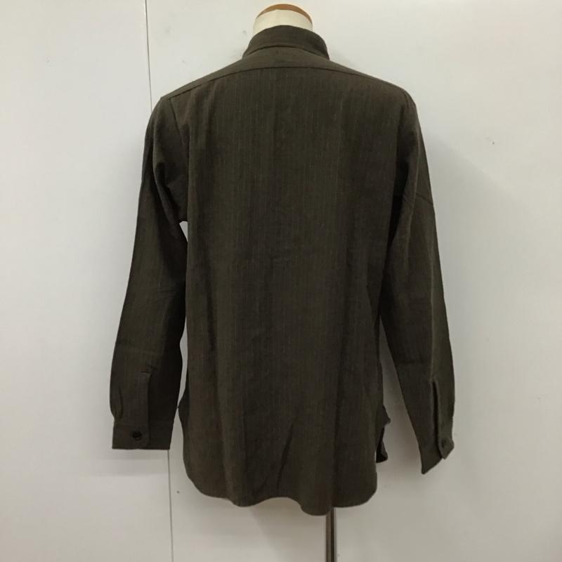 ニードルス Needles シャツ、ブラウス 長袖 長袖シャツ カラーシャツ ポケットシャツ 長袖カットソー ストライプ S ストライプ 茶 / ブラウン /  メンズ USED 古着 中古 10119426