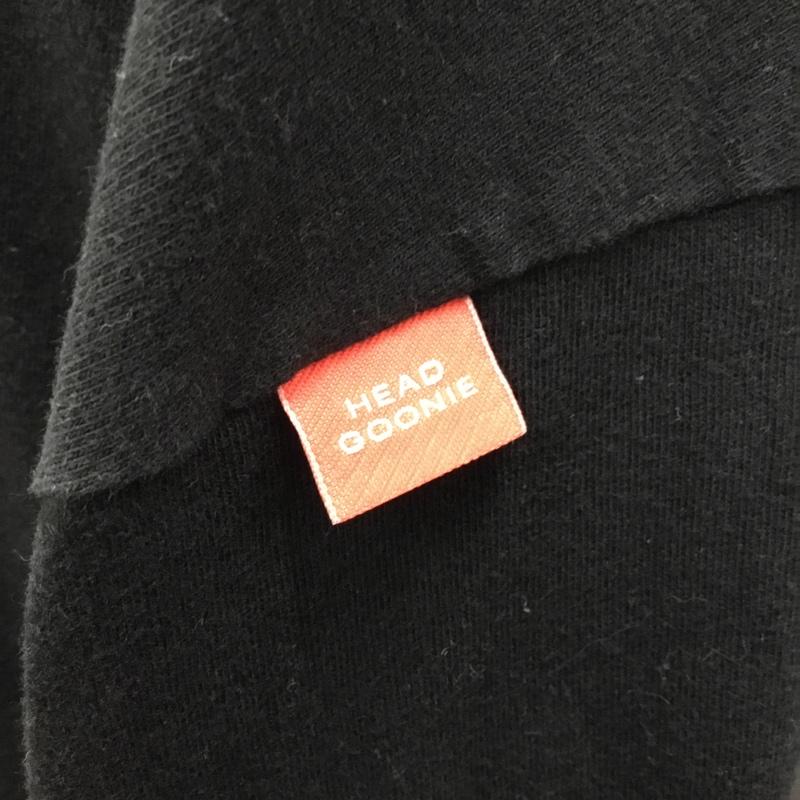 ヘッドグーニー HEADGOONIE カットソー 長袖 長袖カットソー クルーネックカットソー ロングスリーブカットソー プリントTシャツ XL 無地 黒 / ブラック /  メンズ USED 古着 中古 10117536