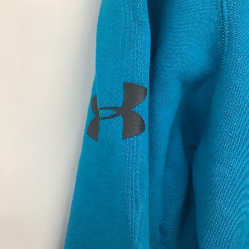 アンダーアーマー UNDER ARMOUR パーカー 長袖 長袖パーカー プルオーバーパーカー スウェット XL ロゴ、文字 青 / ブルー /  メンズ USED 古着 中古 10141791