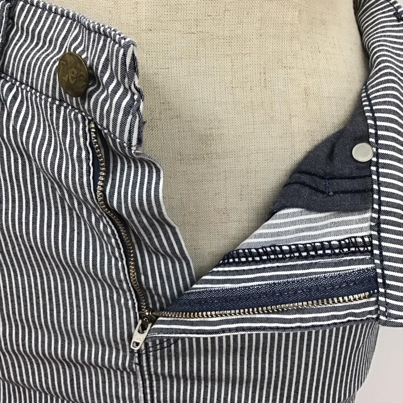 リー Lee スカート ひざ丈スカート LL0355 ペンシルスカート ストレッチ XS ストライプ 白 / ホワイト / X 紺 / ネイビー /  レディース USED 古着 中古 10112991