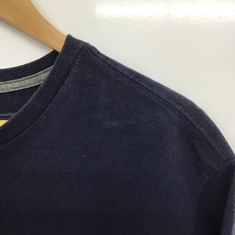 パタゴニア patagonia Tシャツ 半袖 38512sp20 ResponsibiliTee 半袖カットソー クルーネックカットソー M ロゴ、文字 紺 / ネイビー /  メンズ USED 古着 中古 10132304