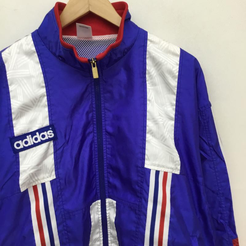 アディダス adidas ジャケット、上着 ジャケット、ブレザー AS-4760 XL ロゴ、文字 青 / ブルー / X 白 / ホワイト /  メンズ USED 古着 中古 10137330