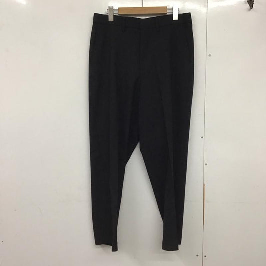 ビームス BEAMS パンツ スラックス スラックスパンツ ワイドパンツ センタータックパンツ ストレッチ M 無地 黒 / ブラック /  メンズ USED 古着 中古 10141518