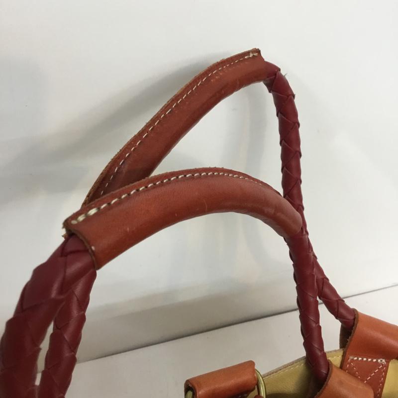 ロンエキャレ パー アカミネ ROND et CARRE par AKAMINE ハンドバッグ ハンドバッグ タグ付き 無地 ベージュ / ベージュ / X 桃 / ピンク / X キャメル / キャメル /  レディース USED 古着 中古 10045411