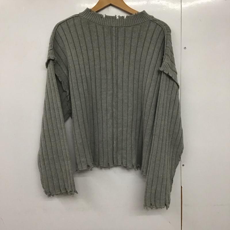 スライ SLY カーディガン 長袖 030EAP70-1240 CRUSHED CROP C／D FREE 無地 灰 / グレー /  レディース USED 古着 中古 10140465