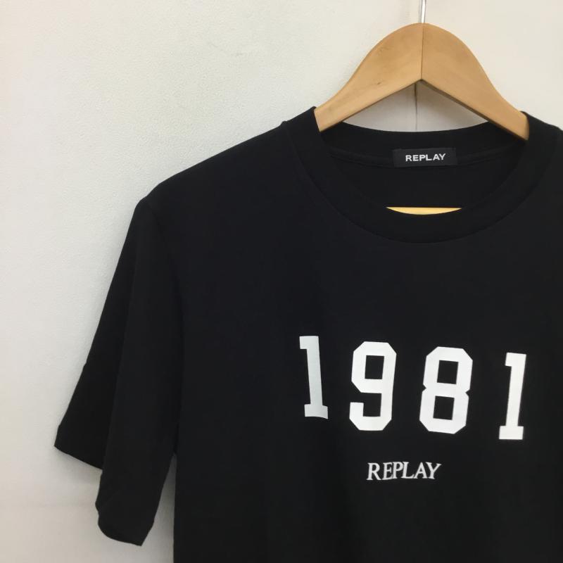 リプレイ REPLAY Tシャツ 半袖 REPLAY Tシャツ　M6485.000 L プリント X ロゴ、文字 黒 / ブラック /  メンズ USED 古着 中古 10128702