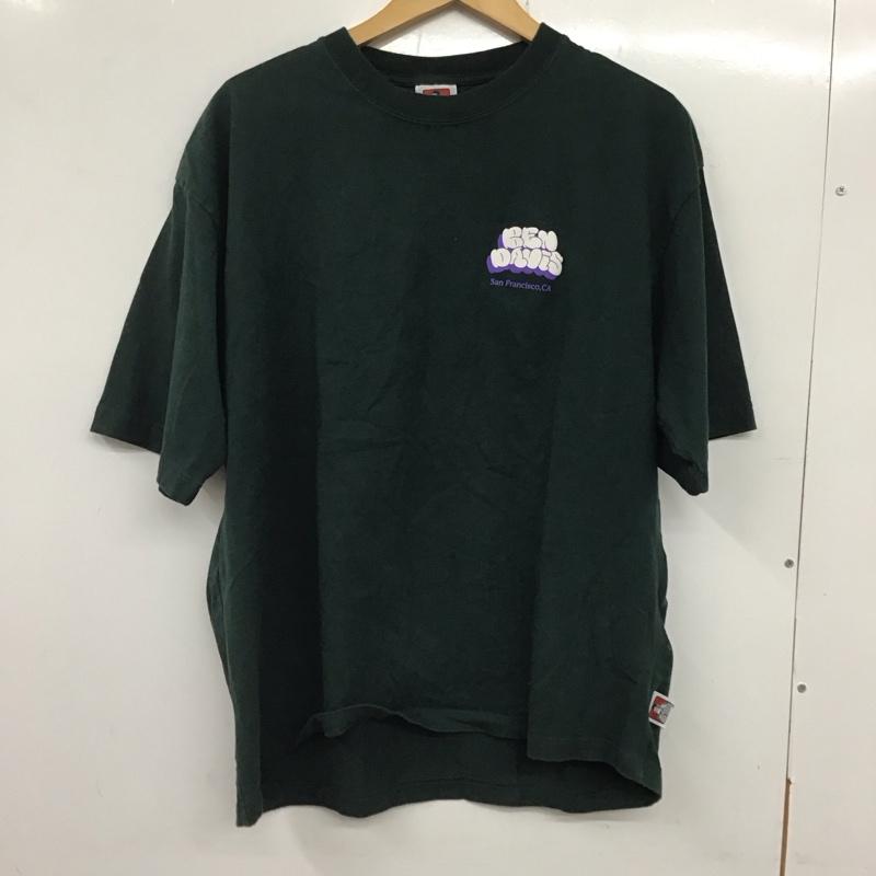 ベンデイビス BEN DAVIS Tシャツ 半袖 半袖カットソー プリントTシャツ クルーネックカットソー L プリント 緑 / グリーン /  メンズ USED 古着 中古 10133631