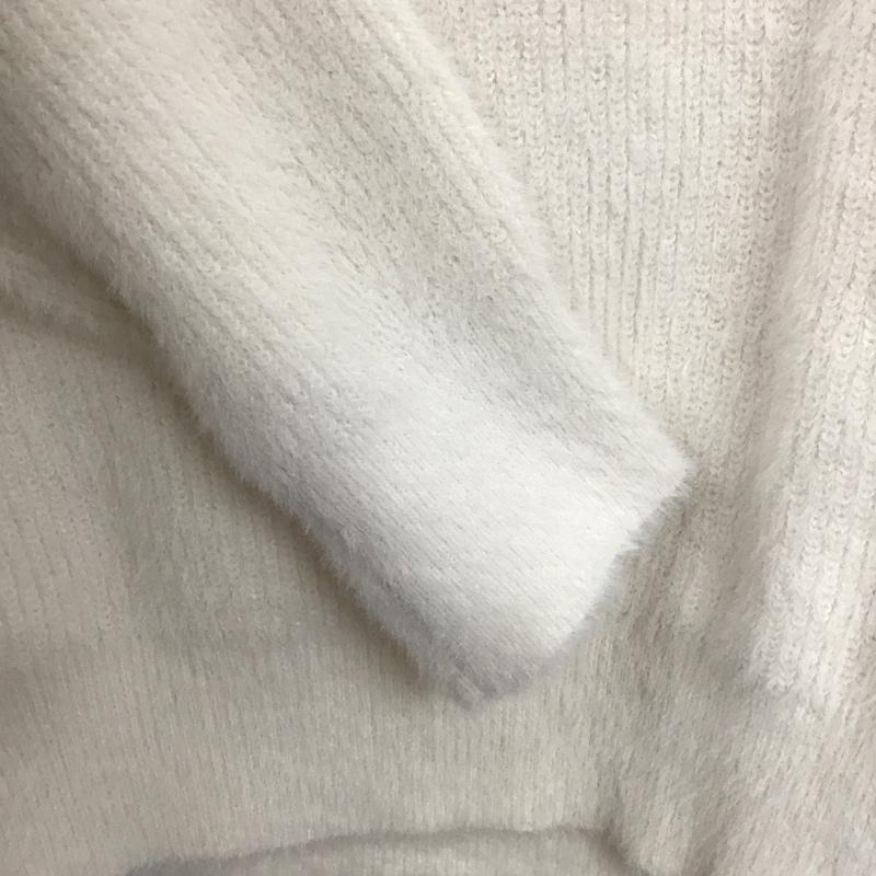 ザラ ZARA ニット、セーター 長袖 S 無地 白 / ホワイト /  レディース USED 古着 中古 10148615