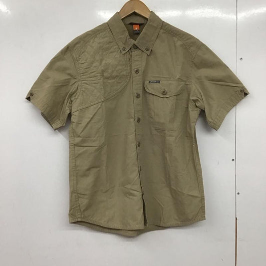 エディーバウアー Eddie Bauer シャツ、ブラウス 半袖 半袖シャツ 無地シャツ ポケットシャツ S ロゴ、文字 ベージュ / ベージュ /  メンズ USED 古着 中古 10139712