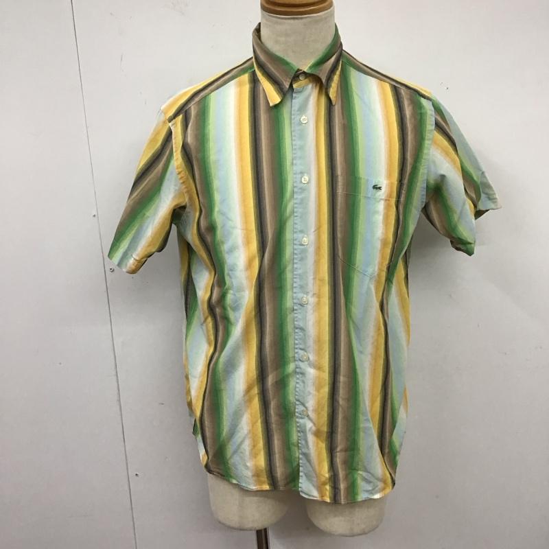 ラコステ LACOSTE シャツ、ブラウス 半袖 半袖シャツ ストライプシャツ ポケットシャツ 3 ストライプ マルチカラー / マルチカラー /  メンズ USED 古着 中古 10125763