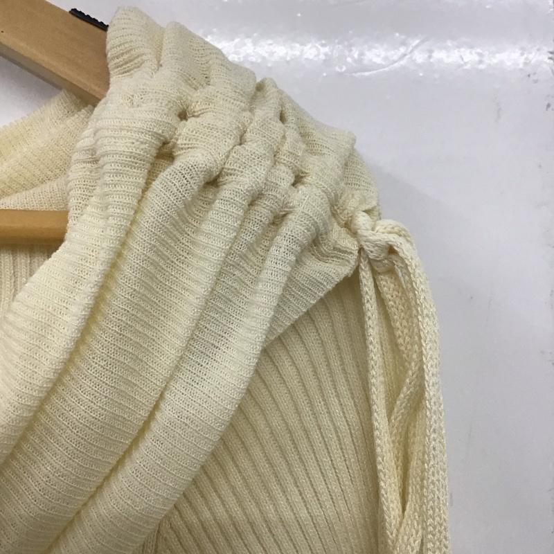 アズールバイマウジー AZUL BY MOUSSY カットソー 長袖 長袖ニット フロントボタン リブ FREE 無地 白 / ホワイト /  レディース USED 古着 中古 10142476