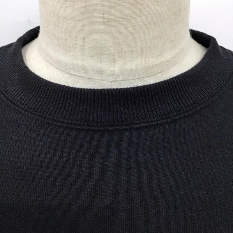 ダブルタップス W)TAPS トレーナー 長袖 c8-x016 WTAPS×Champion クルーネックスウェットシャツ M ロゴ、文字 黒 / ブラック /  メンズ USED 古着 中古 10120529
