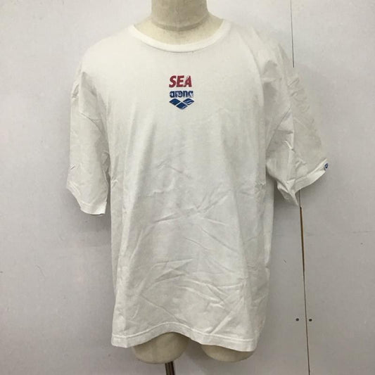 ウィンダンシー WIND AND SEA Tシャツ 半袖 半袖カットソー プリントTシャツ クルーネックカットソー L ロゴ、文字 白 / ホワイト /  メンズ USED 古着 中古 10126523