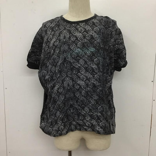 ストラマ STORAMA カットソー 半袖 半袖カットソー クルーネックカットソー フリルカットソー 切り替えカットソー 総柄 灰 / グレー /  メンズ USED 古着 中古 10106740