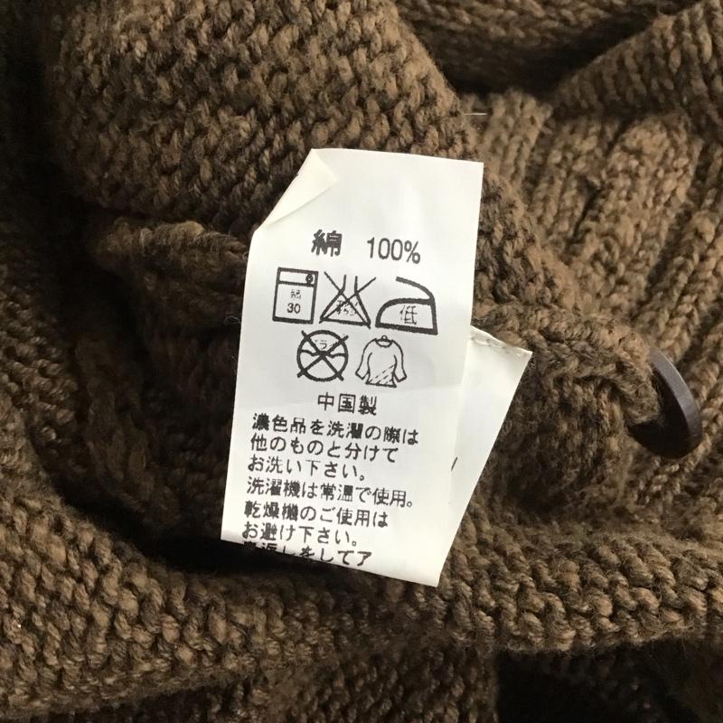 エルエルビーン L.L.Bean ニット、セーター 長袖 長袖ニット 長袖カットソー リブニット セーター ヘンリーネック S 無地 茶 / ブラウン /  メンズ USED 古着 中古 10111131
