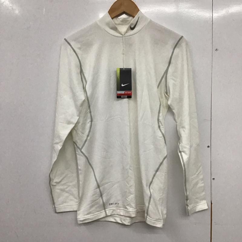ナイキ NIKE カットソー 長袖 長袖カットソー タートルネックカットソー スポーツウェア XL ロゴ、文字 白 / ホワイト /  メンズ USED 古着 中古 10149734