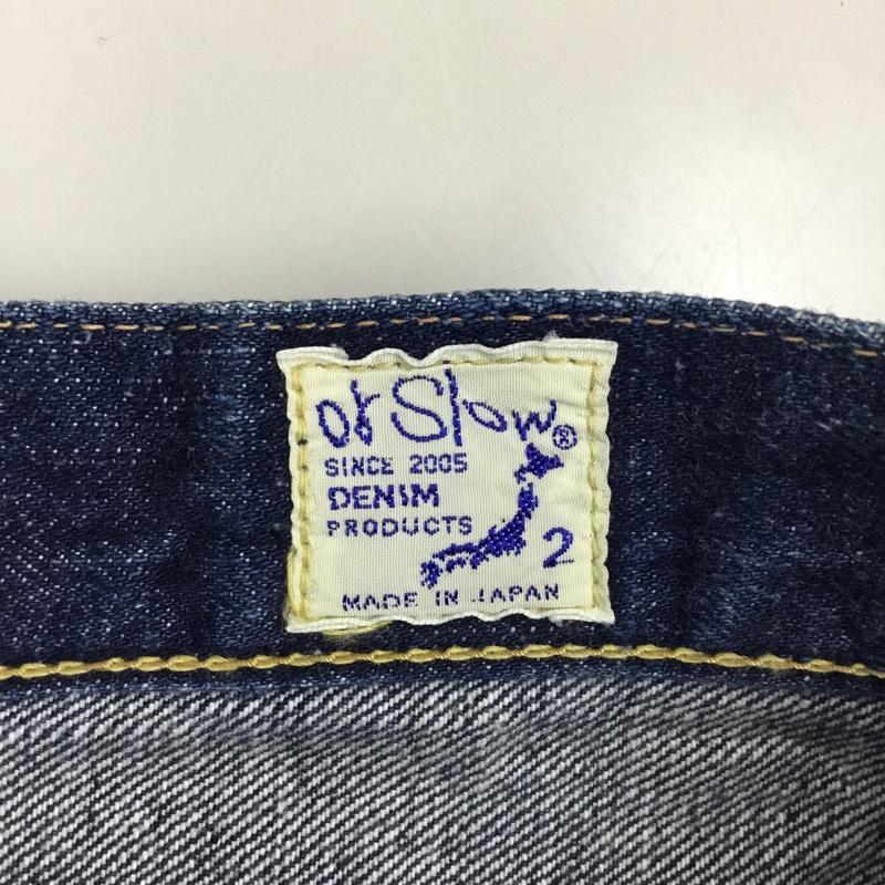 オアスロウ orSlow パンツ デニム、ジーンズ デニムパンツ ストレートパンツ ワイドパンツ カジュアルパンツ 2 無地 インディゴ / インディゴ /  メンズ USED 古着 中古 10109432