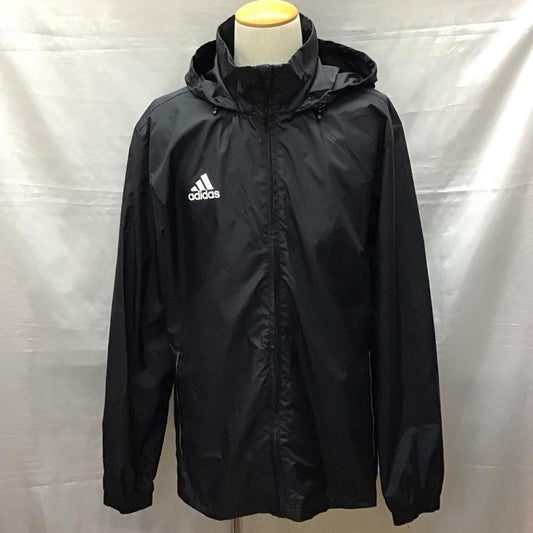アディダス adidas ジャケット、上着 ジャケット、ブレザー M35323 ナイロンジャケット M ロゴ、文字 黒 / ブラック /  メンズ USED 古着 中古 10118386
