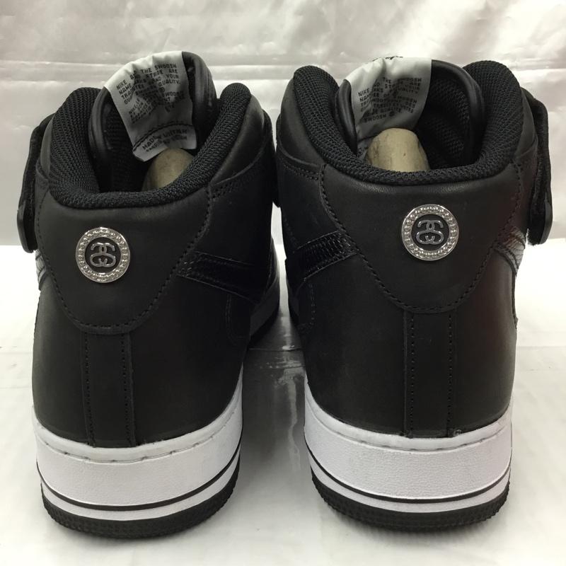 ナイキ NIKE スニーカー スニーカー DJ7840-001 AIR FORCE 1 07 MID SP STUSSY 29cm 箱有 29.0cm ロゴ、文字 黒 / ブラック / X 白 / ホワイト /  メンズ USED 古着 中古 10106044