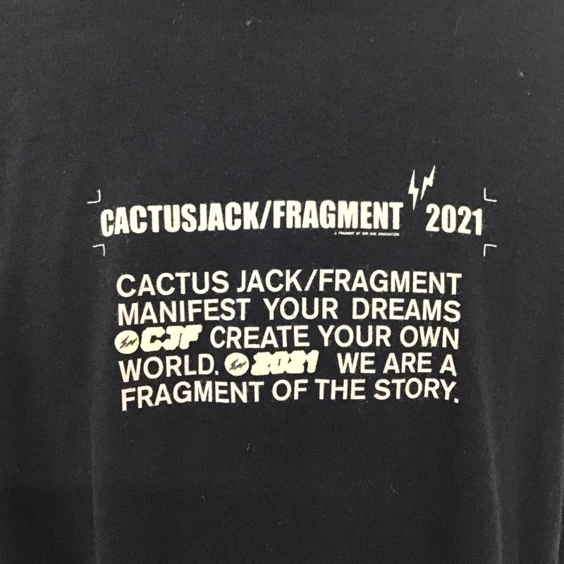 カクタスジャック Cactus Jack Tシャツ 長袖 ロンT クルーネック バックプリント FRAGMENT DESIGN XL プリント 黒 / ブラック /  メンズ USED 古着 中古 10124961