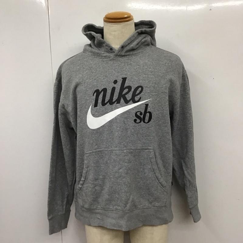 ナイキ NIKE パーカー 長袖 CW4384-063 スウェット プルオーバー フーディー 裏起毛 XL ロゴ、文字 灰 / グレー /  メンズ USED 古着 中古 10114954