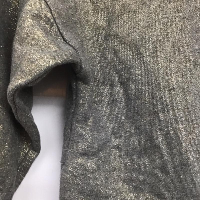 ディーゼル DIESEL パーカー 七分袖 フルジップ 1 ロゴ、文字 灰 / グレー / X 金 / ゴールド /  ガールズ USED 古着 中古 10129138