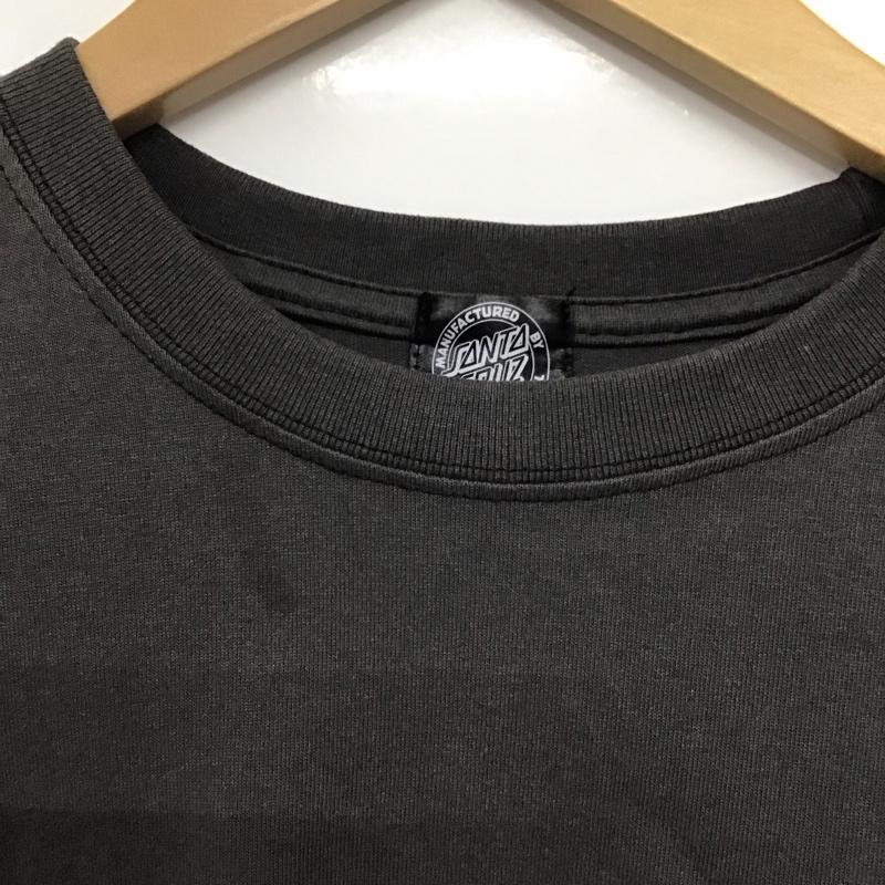 サンタクルーズ SANTA CRUZ Tシャツ 半袖 半袖カットソー プリントTシャツ クルーネックカットソー S ロゴ、文字 ダークグレー / ダークグレー /  メンズ USED 古着 中古 10147057