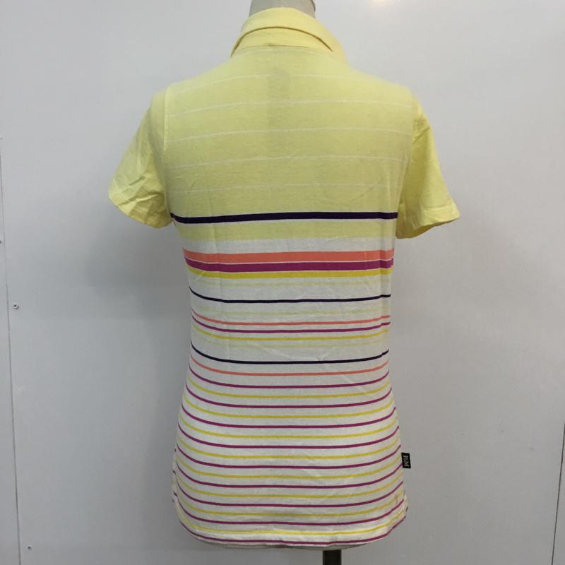 フランクリンマーシャル FRANKLIN&MARSHALL ポロシャツ 半袖 ロゴ ボーダー S ボーダー柄 X ロゴ、文字 黄 / イエロー / X 白 / ホワイト / X 桃 / ピンク / X 紫 / パープル /  レディース USED 古着 中古 10049146