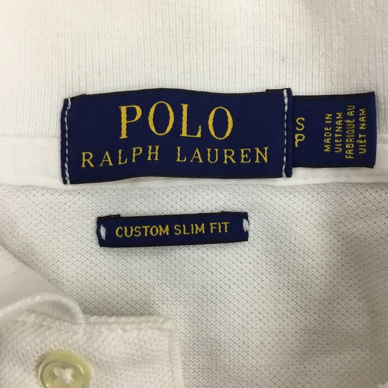 ポロラルフローレン POLO RALPH LAUREN ポロシャツ 半袖 半袖ポロシャツ カラーカットソー 半袖カットソー S ロゴ、文字 白 / ホワイト /  メンズ USED 古着 中古 10106598