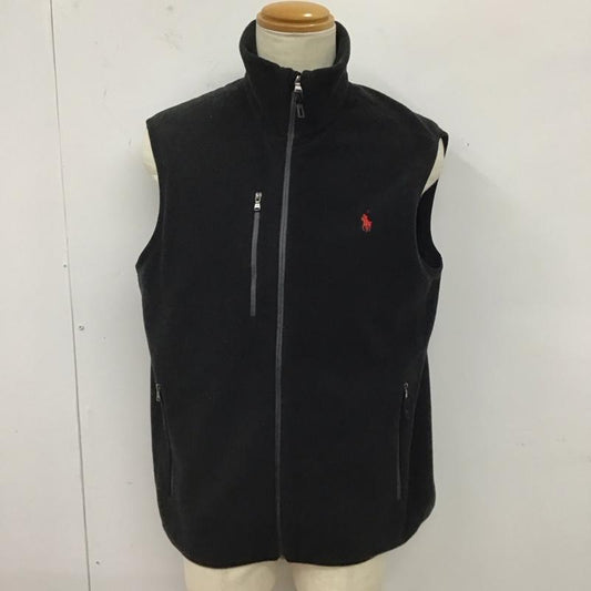 ポロラルフローレン POLO RALPH LAUREN ベスト ベスト フリース L 無地 黒 / ブラック /  メンズ USED 古着 中古 10123478