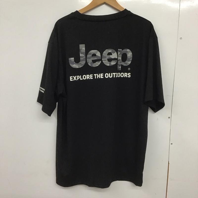 ジープ Jeep Tシャツ 半袖 半袖カットソー プリントTシャツ クルーネックカットソー 0 ロゴ、文字 黒 / ブラック /  メンズ USED 古着 中古 10148326