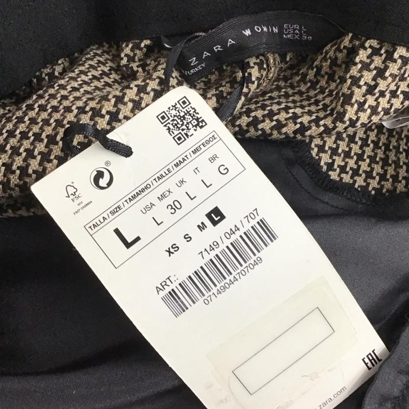 ザラウーマン ZARA WOMAN パンツ ワークパンツ、ペインターパンツ ワイドパンツ カジュアルパンツ スラックス L チェック マルチカラー / マルチカラー /  レディース USED 古着 中古 10125208