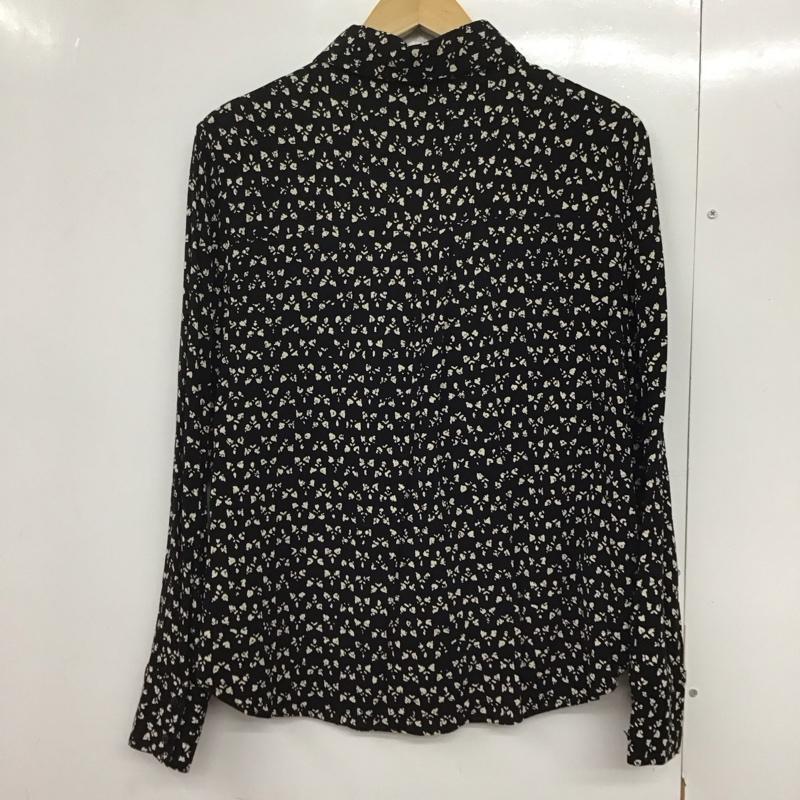 ザラ ZARA シャツ、ブラウス 長袖 9006 163 800 リボンタイ L 総柄 黒 / ブラック /  レディース USED 古着 中古 10143855